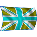 download Union Flag Fluttering In Breeze clipart image with 180 hue color