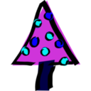 download Christmas Tree clipart image with 180 hue color