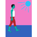 download Walk clipart image with 135 hue color