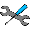 download Screwdriver And Wrench Icon clipart image with 135 hue color