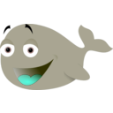 download Funny Whale clipart image with 180 hue color