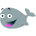 download Funny Whale clipart image with 315 hue color