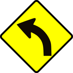 Cautio Curve In Road 2