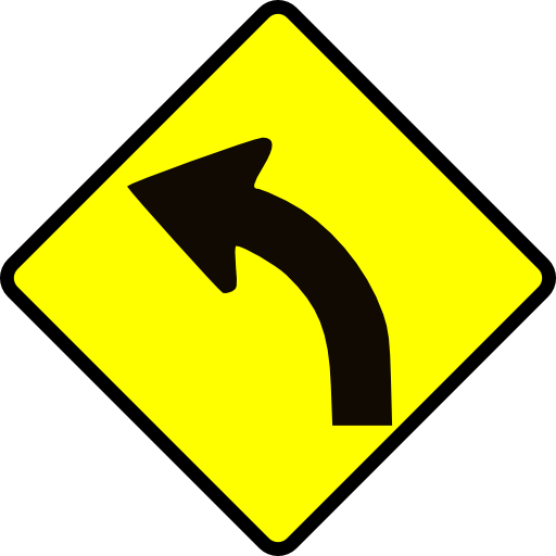 Cautio Curve In Road 2