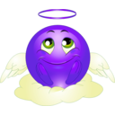 download Angel Male Smiley Emoticon clipart image with 225 hue color