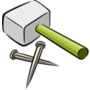 download Hammer And Nails clipart image with 45 hue color