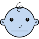 download Serious Baby clipart image with 180 hue color