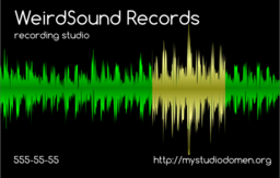 Black Businesscard For Recording Studio