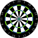 download Dartboard clipart image with 90 hue color