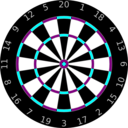 download Dartboard clipart image with 180 hue color