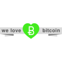 download Ribbonwelovebitcoin clipart image with 90 hue color