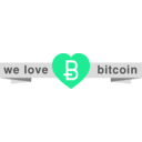 download Ribbonwelovebitcoin clipart image with 135 hue color