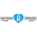 download Ribbonwelovebitcoin clipart image with 180 hue color