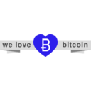 download Ribbonwelovebitcoin clipart image with 225 hue color