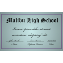 download A High School Diploma clipart image with 135 hue color