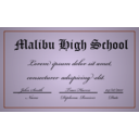 download A High School Diploma clipart image with 225 hue color