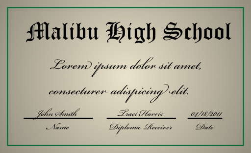 A High School Diploma