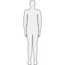 download Male Body Silhouette clipart image with 0 hue color