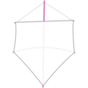 download White Kite clipart image with 270 hue color