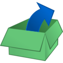 download Out Of The Box clipart image with 90 hue color