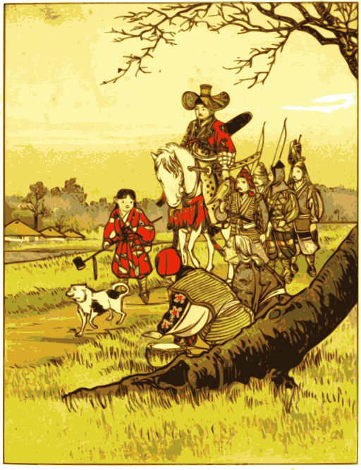 Samurai On A Horse Countryside