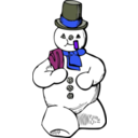 download Snowman clipart image with 225 hue color