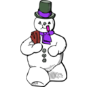 download Snowman clipart image with 270 hue color