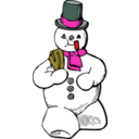 download Snowman clipart image with 315 hue color