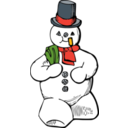 download Snowman clipart image with 0 hue color