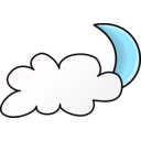 download Weather Symbols Cloudy Night clipart image with 135 hue color