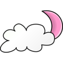 download Weather Symbols Cloudy Night clipart image with 270 hue color