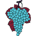 download Grape Cluster clipart image with 270 hue color