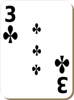 White Deck 3 Of Clubs