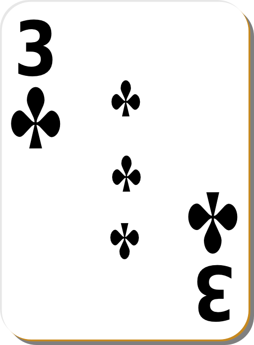 White Deck 3 Of Clubs