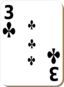 White Deck 3 Of Clubs
