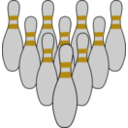 download Bowling Tenpins clipart image with 45 hue color