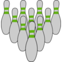 download Bowling Tenpins clipart image with 90 hue color