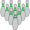 download Bowling Tenpins clipart image with 135 hue color