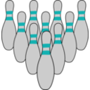 download Bowling Tenpins clipart image with 180 hue color