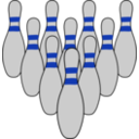 download Bowling Tenpins clipart image with 225 hue color