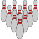 download Bowling Tenpins clipart image with 0 hue color