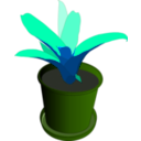 download Bromeliad In A Pot clipart image with 90 hue color