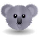 download Funny Koala Face Cartoon clipart image with 270 hue color