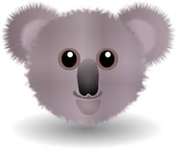 Funny Koala Face Cartoon