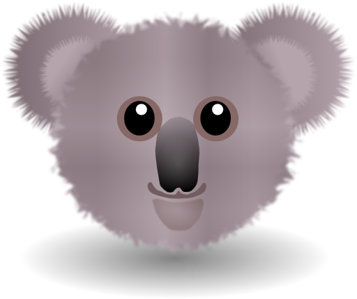 Funny Koala Face Cartoon