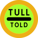 download Tull Told Sign clipart image with 45 hue color