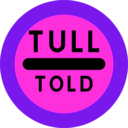 download Tull Told Sign clipart image with 270 hue color