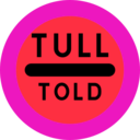 download Tull Told Sign clipart image with 315 hue color