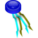 download Medallion clipart image with 180 hue color