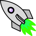 download Toy Rocket clipart image with 90 hue color